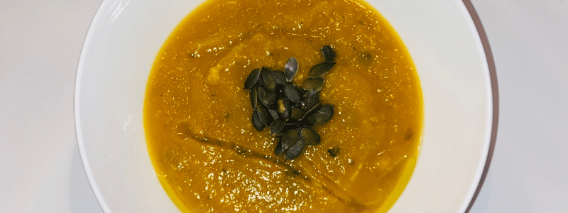 Pompoen pastinaak prei soep