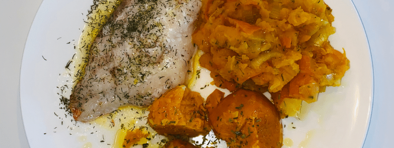 Rode poon pompoen ui bataat