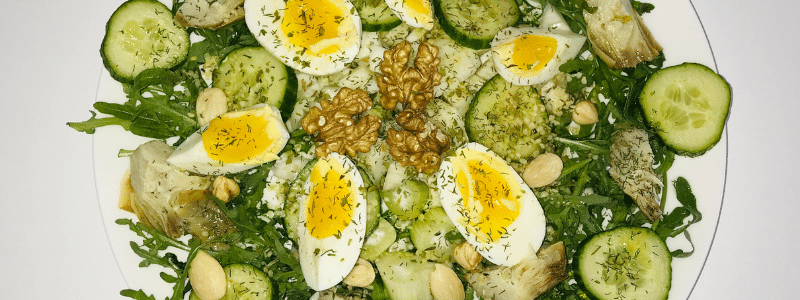 Rucolasalade met artisjokharten