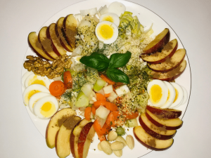 Salade met warme groenten