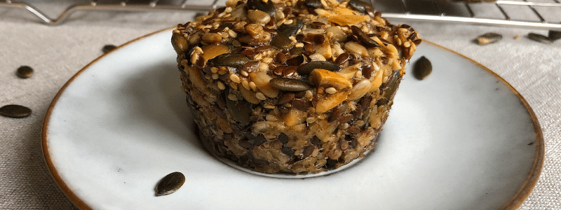 Triggervrije noten zaden muffin