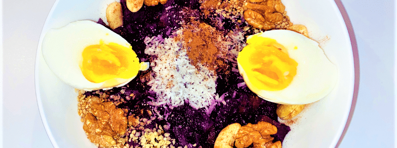 Warm kokos groenten ontbijt