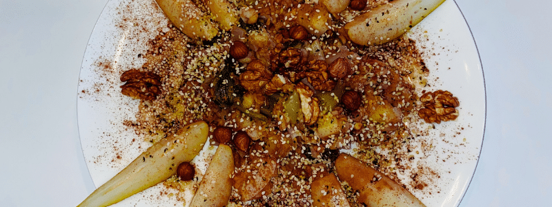 Winters appel peer kaneel ontbijtje