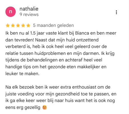 Google review huidverbetering Heemstede