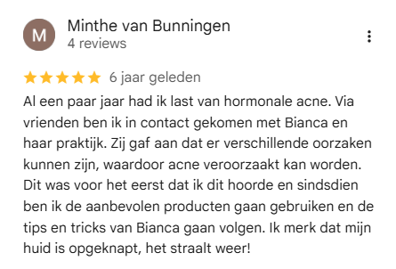 Google review acnespecialist Heemstede