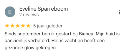 Google review acnekliniek Amsterdam