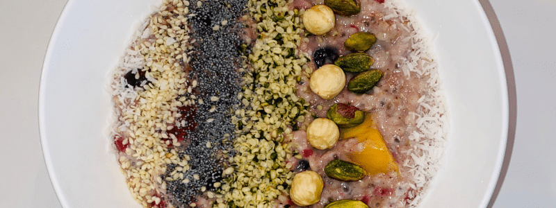 Overnight oats met fruit noten en zaden